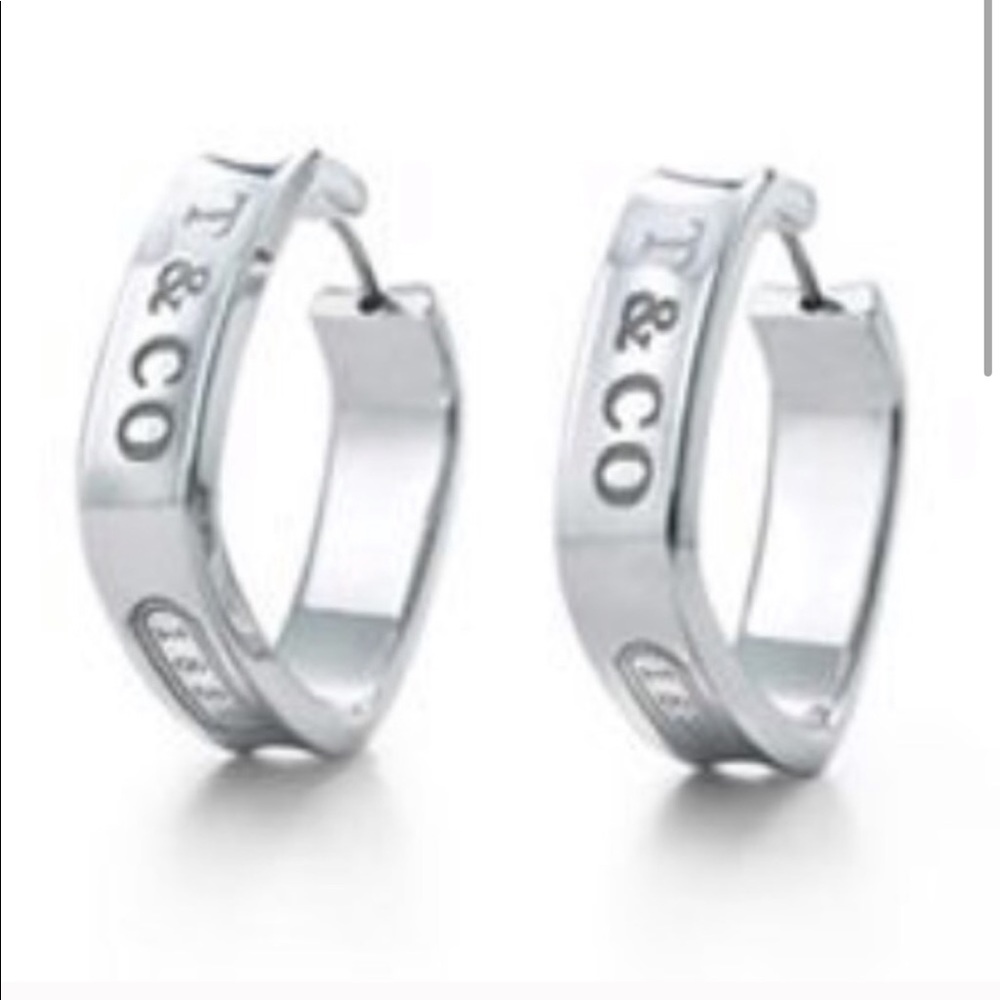 Tiffany square hoop earrings.